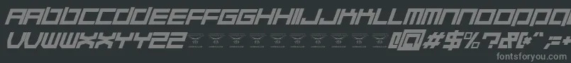 QuaaludehulkItalic Font – Gray Fonts on Black Background