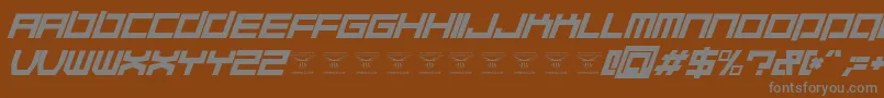 QuaaludehulkItalic Font – Gray Fonts on Brown Background