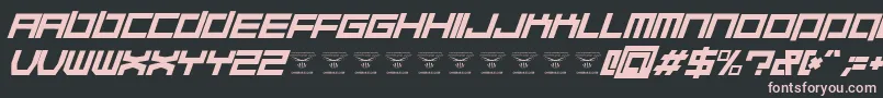 QuaaludehulkItalic Font – Pink Fonts on Black Background