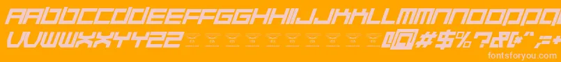 QuaaludehulkItalic Font – Pink Fonts on Orange Background