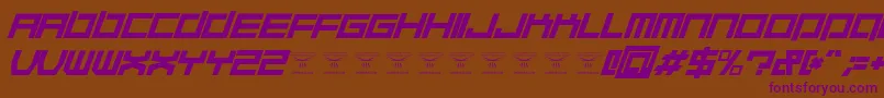 QuaaludehulkItalic Font – Purple Fonts on Brown Background