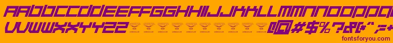 QuaaludehulkItalic Font – Purple Fonts on Orange Background