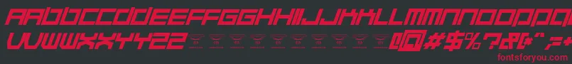 QuaaludehulkItalic Font – Red Fonts on Black Background