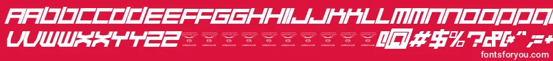 QuaaludehulkItalic Font – White Fonts on Red Background