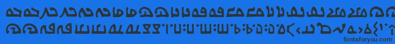 WecomeinpeacebbReg Font – Black Fonts on Blue Background