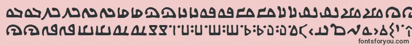 WecomeinpeacebbReg Font – Black Fonts on Pink Background