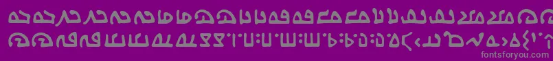 Saiba mais sobre a fonte WecomeinpeacebbReg Fonte WecomeinpeacebbReg – fontes cinzas em um fundo violeta