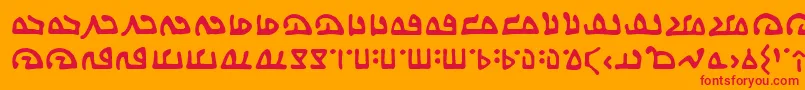 WecomeinpeacebbReg Font – Red Fonts on Orange Background