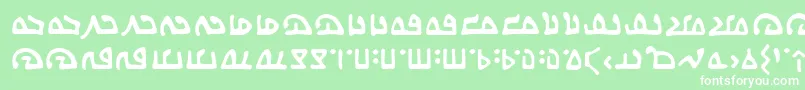 フォントWecomeinpeacebbReg – 緑の背景に白い文字