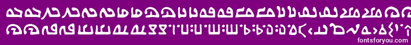 フォントWecomeinpeacebbReg – 紫の背景に白い文字