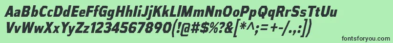 AthabascaCdEbIt Font – Black Fonts on Green Background