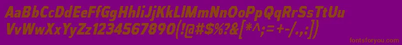 AthabascaCdEbIt Font – Brown Fonts on Purple Background