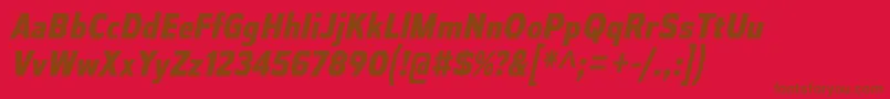 AthabascaCdEbIt Font – Brown Fonts on Red Background