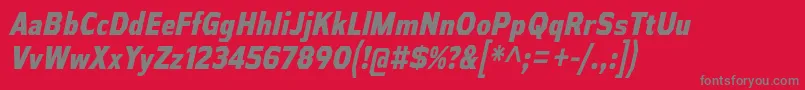 AthabascaCdEbIt Font – Gray Fonts on Red Background