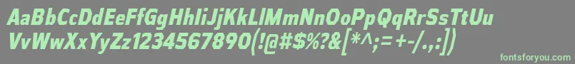 AthabascaCdEbIt Font – Green Fonts on Gray Background