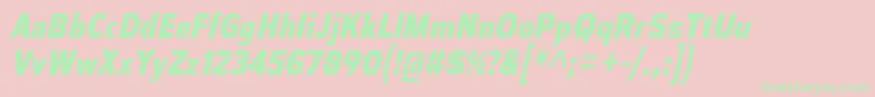 AthabascaCdEbIt Font – Green Fonts on Pink Background