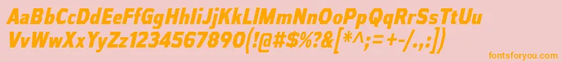 AthabascaCdEbIt Font – Orange Fonts on Pink Background