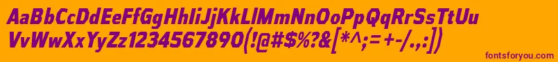 AthabascaCdEbIt Font – Purple Fonts on Orange Background