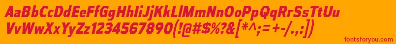 AthabascaCdEbIt Font – Red Fonts on Orange Background