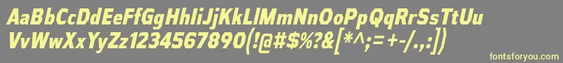 AthabascaCdEbIt Font – Yellow Fonts on Gray Background