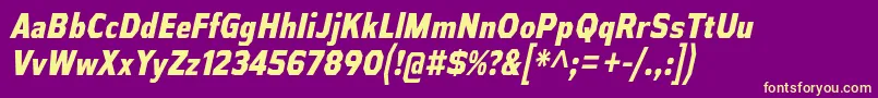 More about AthabascaCdEbIt Font AthabascaCdEbIt Font – Yellow Fonts on Purple Background