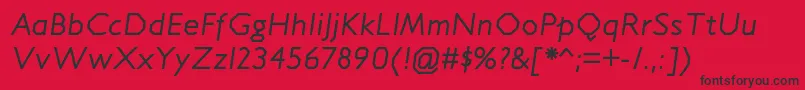 JillicanrgItalic Font – Black Fonts on Red Background
