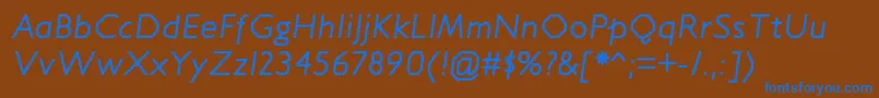 JillicanrgItalic Font – Blue Fonts on Brown Background