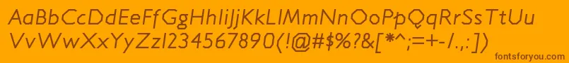JillicanrgItalic Font – Brown Fonts on Orange Background