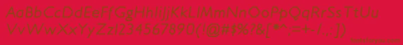 More about JillicanrgItalic Font JillicanrgItalic Font – Brown Fonts on Red Background