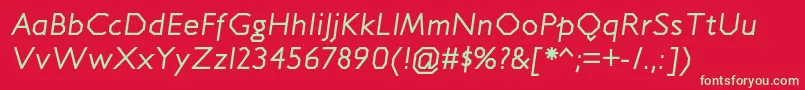 JillicanrgItalic Font – Green Fonts on Red Background