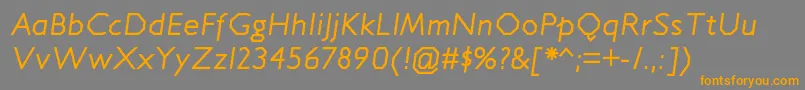 JillicanrgItalic Font – Orange Fonts on Gray Background