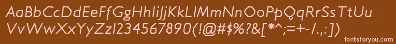 JillicanrgItalic Font – Pink Fonts on Brown Background