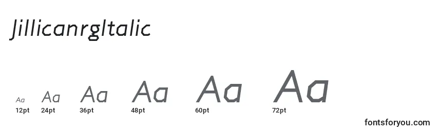 JillicanrgItalic Font Sizes