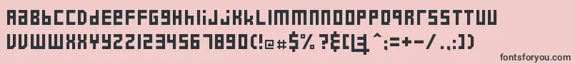 フォントE42017 – ピンクの背景に黒い文字