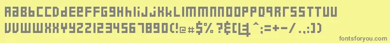 フォントE42017 – 黄色の背景に灰色の文字