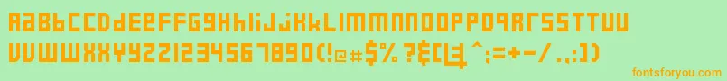 E42017 Font – Orange Fonts on Green Background