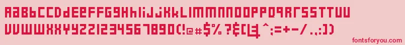 フォントE42017 – ピンクの背景に赤い文字