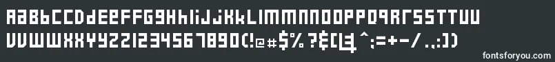 フォントE42017 – 黒い背景に白い文字