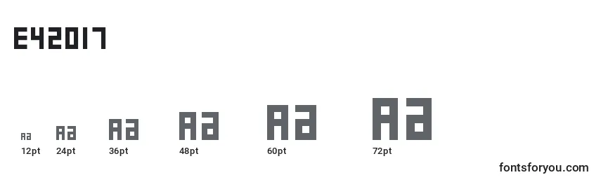 E42017 Font Sizes