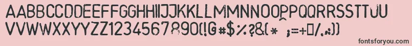 Llrounde Font – Black Fonts on Pink Background