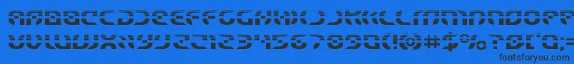 Starfighterhalf Font – Black Fonts on Blue Background