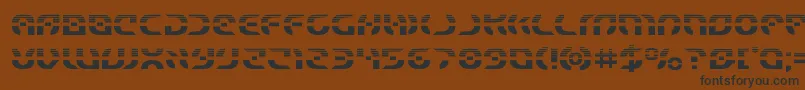 フォントStarfighterhalf – 黒い文字が茶色の背景にあります