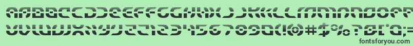 フォントStarfighterhalf – 緑の背景に黒い文字