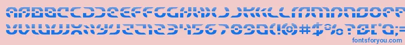 Starfighterhalf Font – Blue Fonts on Pink Background