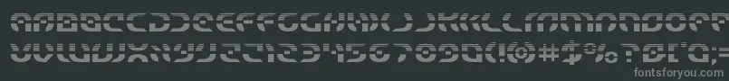 フォントStarfighterhalf – 黒い背景に灰色の文字