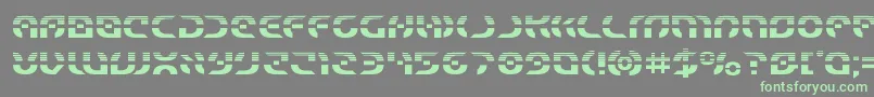 フォントStarfighterhalf – 灰色の背景に緑のフォント