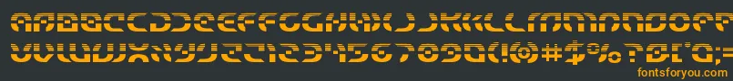 Starfighterhalf Font – Orange Fonts on Black Background