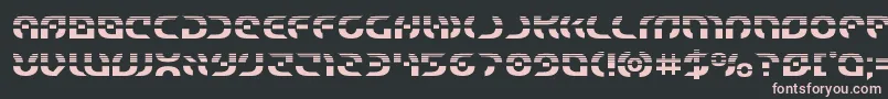 フォントStarfighterhalf – 黒い背景にピンクのフォント