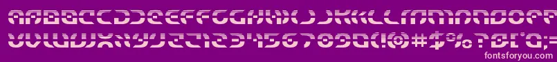 Starfighterhalf Font – Pink Fonts on Purple Background