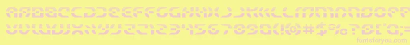 Starfighterhalf Font – Pink Fonts on Yellow Background